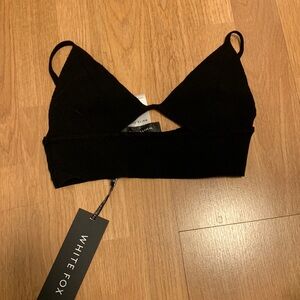 NWT White Fox Good Behavior Knit Crop